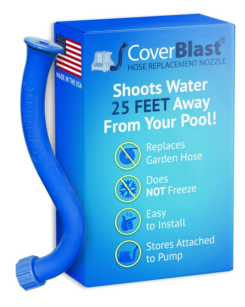 CoverBlast Pool Cover Pump Attachment - USA-Made & Patented Pool Cover Pump Hose Alternative w/ 25ft. Range - Easy-To-Install & Use Year-Round - Replaces Traditional Hoses, Eliminating Tripping Hazard - Image 1